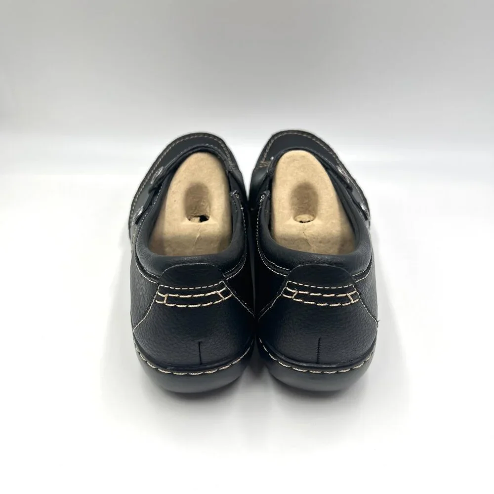 11N 11 NARROW WIDTH‎ Clarks Ashland Spin Q Black Leather Loafers Shoes